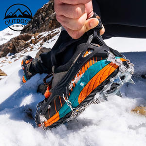 Ensemble <span class=keywords><strong>de</strong></span> Crampons à rayures antidérapantes pour chaussures et bottes, en acier inoxydable, pour homme et femme, 13 pointes pour la randonnée et la <span class=keywords><strong>pêche</strong></span> - Product Image 5