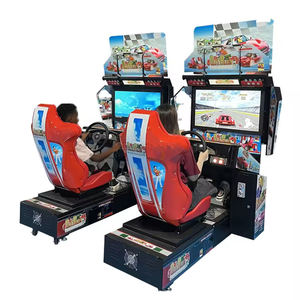 Bornes d'arcade de course automobile HD 32 pouces, construction en métal, accepteur de pièces/billets, pour centres de jeux de conduite GT professionnels - Product Image 1