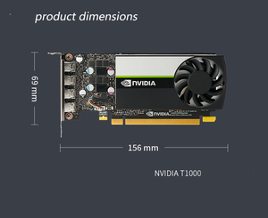 การ์ดจอกราฟิกสำหรับงานออกแบบกราฟิกหลายหน้าจอ Turing Architecture รุ่น T100 4G สำหรับงานอุตสาหกรรม บรรจุภัณฑ์แบบ DP ใหม่ สำหรับเวิร์กสเตชัน GDDR6 - Product Image 2