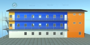 Personalizado Floorplan 4 pisos contenedor <span class=keywords><strong>Modular</strong></span> de la Universidad edificio trabajador campamento en el sitio en Benin - Product Image 4