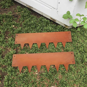 Corten Steel Rectangle <b>Garden</b> <b>Border</b> Edging Metal Landscape <b>Fencing</b> with Easy Install Modern Design for Outdoor Use - Product Image 5