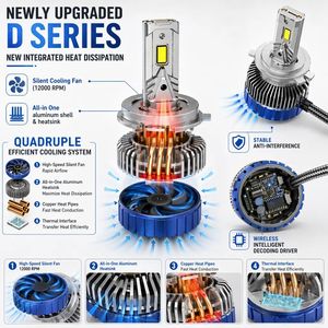 Powerful Super Bright Led Head Lights 3000K 4300K 6000k Aluminum H4 H7 H11 Led Car Bulb