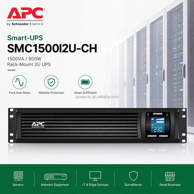 APC Smart UPS SMC1500I2U 1500VA 900W 2U Rack Mount Line Interactive UPS Power Supply 230V for Server Network Equipment in Stock