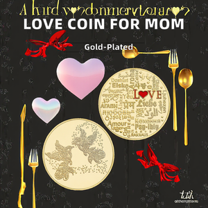 Moneda Conmemorativa de Amor Chapada en Oro, Regalo Coleccionable para el Día de San Valentín, Artículos para Coleccionistas de Monedas - Product Image 2