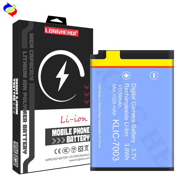 Original Quality Replacement Li-Polymer Battery KLIC-7003 for Kodak M420 V1003 V803 M381 Z950 M380