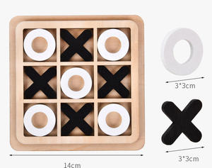 Premium Wood Tic <strong>Tac</strong> Toe Set Board Game Classic Family Table Game for Adults Children XOXO Travel Chess Board Family Gift Idea - Product Image 4