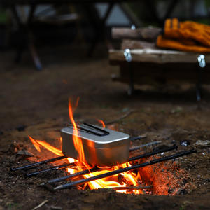 Juego de estacas de acero Shine con cuerda, tipo recto, para camping, lona, playa y uso en exteriores - Product Image 4