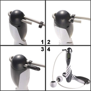 Qbellpet <span class=keywords><strong>Corde</strong></span> à <span class=keywords><strong>sauter</strong></span> lestée haute vitesse pour femmes, pour entraînement à domicile, fitness, usage intensif, entraînement en intérieur - Product Image 2