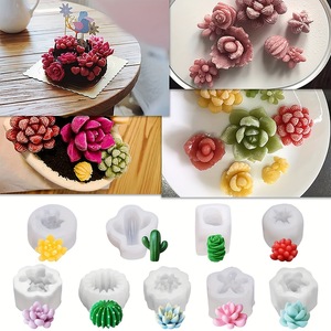 3D Succulent Silicone <b>Mold</b> For <b>Candle</b> Soap Plaster Cake DIY Craft Making - Product Image 2