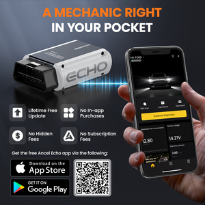 ANCEL DND ECHO EE. UU. Stock OBD 2 Escáner para <span class=keywords><strong>Bluetooth</strong></span> Android IOS Herramienta de diagnóstico de coche para todos los sistemas Restablecer Aceite BMS Diagnóstico - Product Image 3