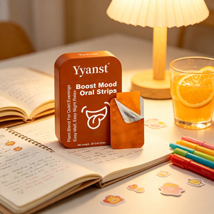 บูสท์มูด ออรัล สตริปส์ 30 ชิ้น สูตรผสมจากพืช ละลายง่าย บรรเทาความเครียดเพื่อช่วงเวลาแห่งความสงบ อาหารเสริมแบบพกพาสำหรับผู้ใหญ่ - Product Image 4
