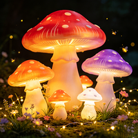 Lampu Hias LED Bentuk Jamur Hutan Luar Ruangan Besar untuk Anak-anak Par...