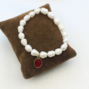 Bracelet en perles élastiques <span class=keywords><strong>de</strong></span> style chrétien avec pendentif saint en émail ReligionEnamel, perles <span class=keywords><strong>de</strong></span> perles/<span class=keywords><strong>Miyuki</strong></span>/cuivre, bijoux en gros - Product Image 5