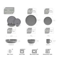Service de table personnalisé en direct d'usine, design INS, prix bas, 20 pièces, vaisselle pour la maison et la cuisine, utile