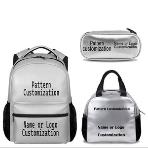 Custom Space Theme Astronaut Print Kids School <b>Backpack</b> Set With <b>Lunch</b> <b>Bag</b> for Boys Girls Kids Primary Middle School Aged 6-18 - Product Image 2