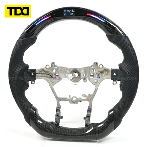 Volante Deportivo TDD de Fibra de Carbono Negra con LED Real, Compatible con TOYOTA - Product Image 1