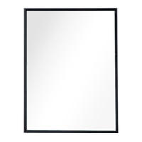 Miroir de salle de bain rectangulaire en gros, cadre noir, miroir mural de vanité moderne et minimaliste pour salle de bain et toilettes