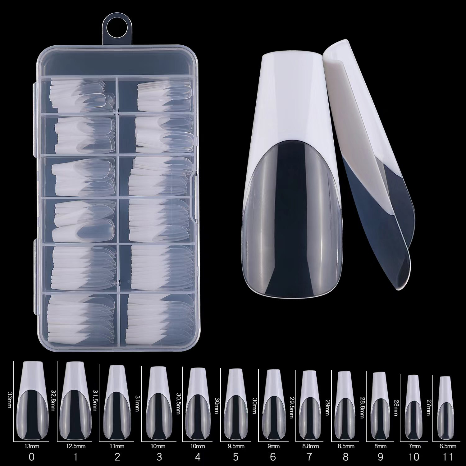Faux ongles blancs