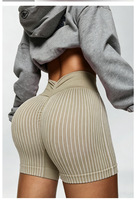 Shorts de yoga pour femmes, taille haute, effet push-up, respirants, froncés, sans coutures, anti-transpiration, pour le sport, la course, le fitness, le cyclisme