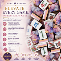 Ensemble de 160 tuiles de Mahjong américaines de luxe modernes en acrylique multicolore à 4 couches, portable, écologique, cadeau de collection pour
