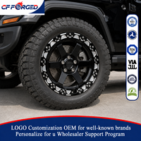 Roue forgée tout-terrain de haute qualité personnalisée de 17, 18 et 20 pouces, noire brillante, 5x127, pour Jeep Wrangler Unlimited Gladiator Bronco