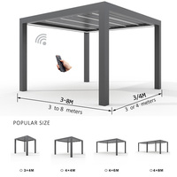 Pérgola Bioclimática Tingmeihaoting de Nuevo Diseño de 210 mm (3.0 mm), Controlador y Motor Ocultos, Sin Tornillos Visibles, Calidad Comercial