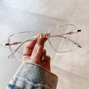 Montures de lunettes anti-lumière bleue pour femmes Qianai, monture rectangulaire complète, verres en acrylique, design irrégulier T5 20101, origine Taizhou - Product Image 4