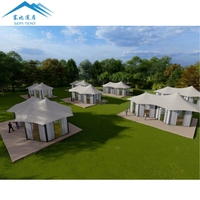 Tente de glamping de luxe en toile PVDF, nouveau design 2025, villas, tente de safari imperméable pour hôtel-resort