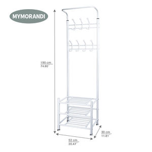 حامل معاطف معدني بأفضل سعر، رف معاطف مع حامل أحذية - Product Image 3