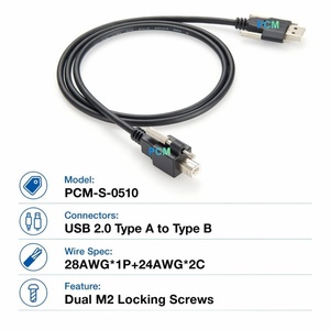 Câble de caméra industrielle SeaLATCH à verrouillage par vis USB <span class=keywords><strong>2.0</strong></span> Type-A vers Type B, haute flexibilité pour systèmes d'imagerie robotique et d'automatisation - Product Image 4