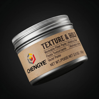 Cire coiffante OEM/ODM à marque privée pour hommes, fini mat et volume, formule à base d'eau pour un redessin facile