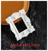 Kit d'artisanat en résine artistique blanche, style baroque européen, petit et mignon, pour cadre photo, pendentif, breloque de poupée, pour bijoux, coques de téléphone et photographie