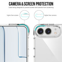 Coque hybride antichoc transparente pour iPhone Duo Fold, protection intégrale de la charnière en TPU PC anti-jaunissement