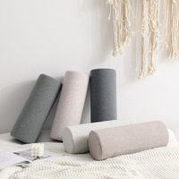 Oreiller de soutien du cou cylindrique en coton tricoté moderne Oreiller de sommeil en mousse à mémoire de forme unique avec noyau et forme
