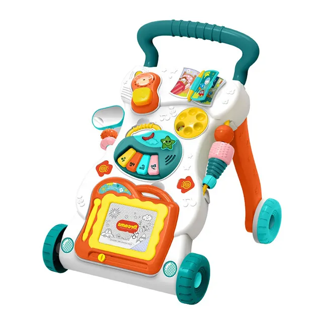 JIESTAR – trotteur d'apprentissage pour bébé 2 en 1 avec roue, trotteur musical avec lumière, multifonction, éducation, trotteur pour bébé, jouet