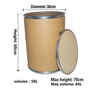 Emballage multifonctionnel 36cm * 65cm, tambour en fibre avec couvercle en bois professionnel - Product Image 2