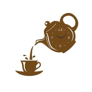 28X21cm tasse à café Pot nordique salon maison mode horloge créative personnalité Quartz horloge décorative Art silencieux horloge murale - Product Image 4