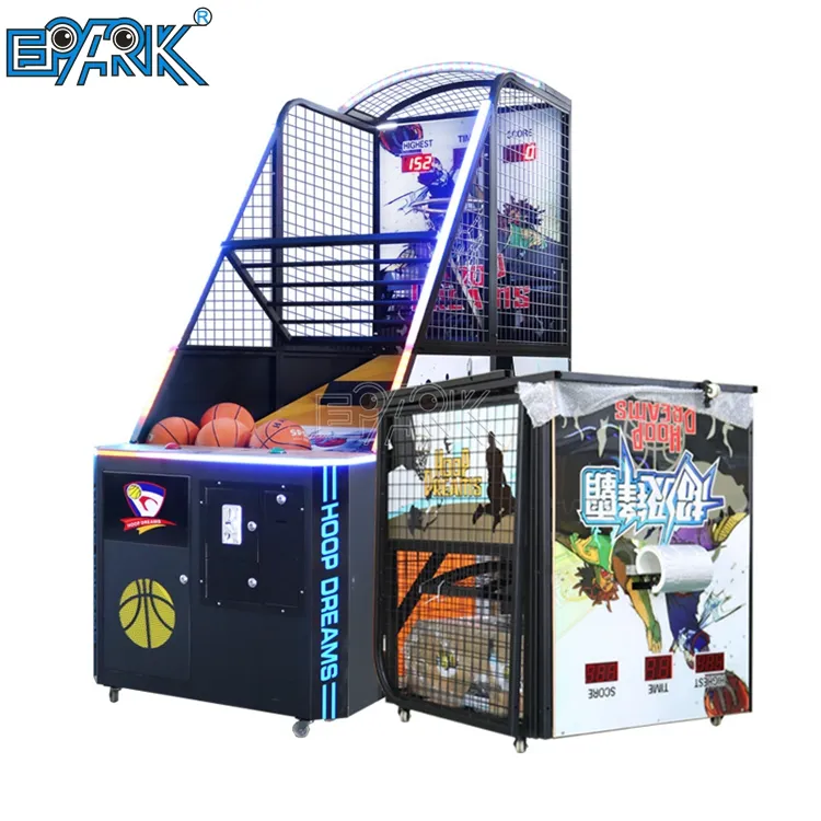 Muntautomaat Spel Arcade Basketbal Machine Basketbal Schieten Machine Voor Pretpark