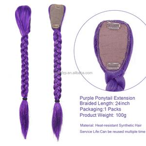 Perruque synthétique <span class=keywords><strong>de</strong></span> cosplay <span class=keywords><strong>de</strong></span> 24 pouces, <span class=keywords><strong>queue</strong></span> <span class=keywords><strong>de</strong></span> <span class=keywords><strong>cheval</strong></span> Skpop violette, rouge clair, violet foncé, bouche <span class=keywords><strong>de</strong></span> tigre, paillettes, clip à cheveux, <span class=keywords><strong>queue</strong></span> <span class=keywords><strong>de</strong></span> <span class=keywords><strong>cheval</strong></span> - Product Image 2