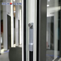 Ventanas Abatibles de Aluminio Estilo Francés RICHOCEAN, Impermeables, Resistentes al Viento, con Vidrio de Ahorro Energético