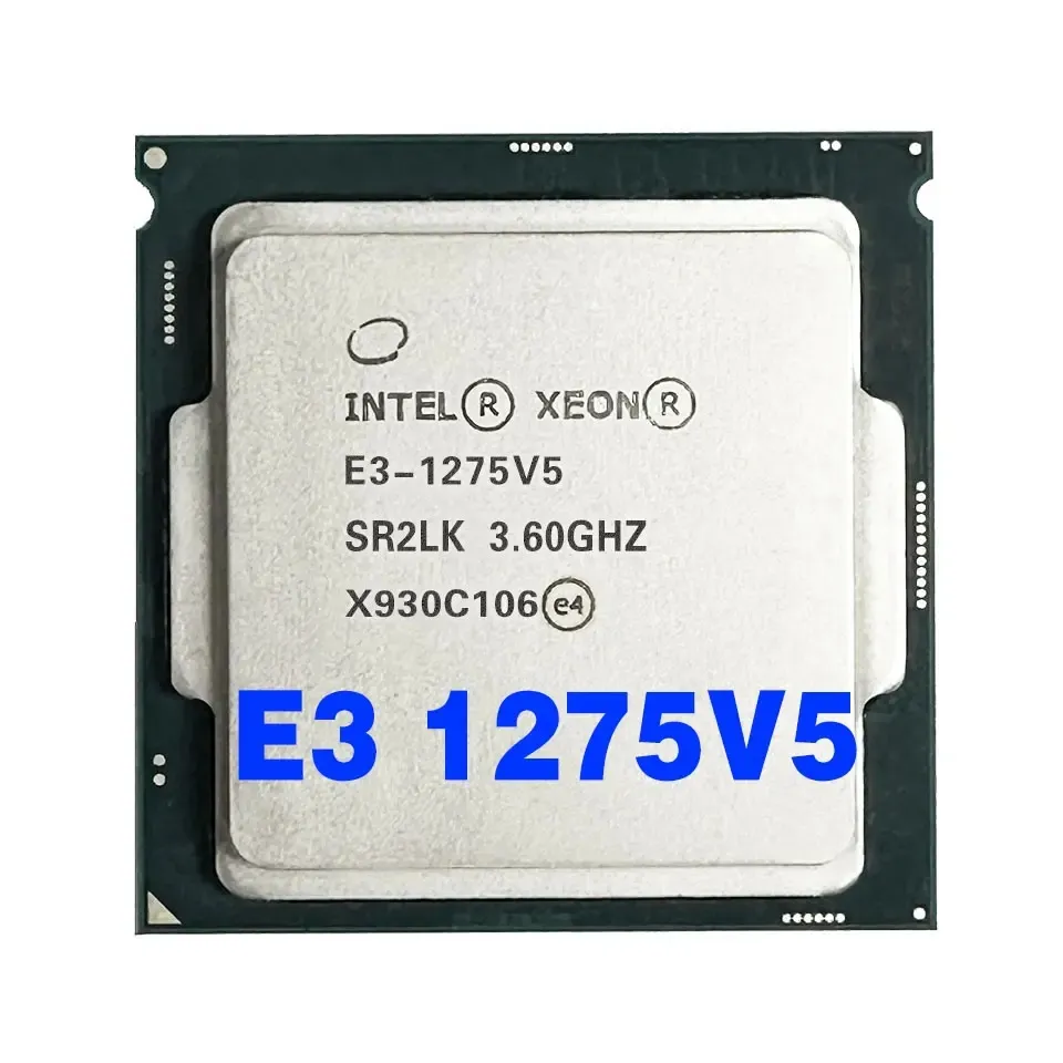 معالج Xeon ، srlk CPU ، GHz 8M 80W LGA1151 في 5 رباعي النواة E3 V5 معالج E3 1275V5