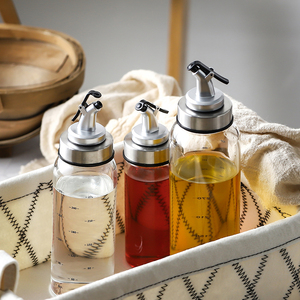 Bouteille Distributrice d'Huile d'Olive et de Vinaigre en Verre Transparent Anti-Goutte, Contenant pour Huile de Cuisine - Product Image 4
