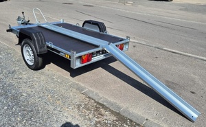 <span class=keywords><strong>Remorque</strong></span> <span class=keywords><strong>de</strong></span> moto universelle 3 personnalisée avec rail <span class=keywords><strong>de</strong></span> 2m, lit inclinable, treuil et freins électriques - Product Image 5