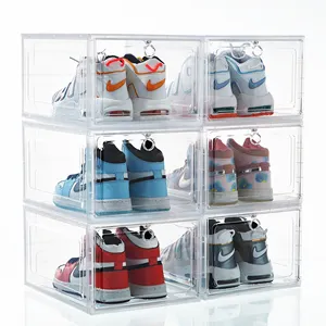 Custom transparent acrylic box with lock dustproof display storage box  plexiglass box net red square custom