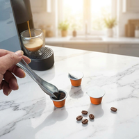 Capsules de café en aluminium jetables vides avec anneaux en plastique PP et couvercles en feuille d'aluminium, conteneurs pour usage en café, prêts à l'exportation