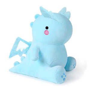 Peluche Dinosauro Blu Carino con Viso Paffuto e Coda Corta, Regalo di Compleanno per Bambini, Morbido Peluche Dinosauro - Product Image 1