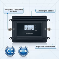 Amplificador de Señal Tri Banda Tuya Smart 900/1800/2600MHz B8 B3 B7 4G 5G para Celulares, 22dBm 72dB para Hogar y Oficina