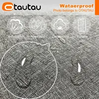 Housse de pouf d'extérieur imperméable OTAUTAU avec étui pour tabouret, en coton et lin, sans lavage, pour chaise pouf, siège au sol, ottoman DD016