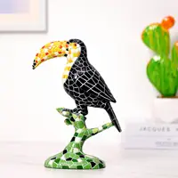 Top Quality Mosaic Pelican Statue Home Interior luxury animals decoration color toucan bird sculpture