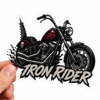 Autocollants personnalisés transparents pour moto, style punk, crâne, vinyle imperméable découpé, pour casque de moto, décoration de fenêtre de voiture